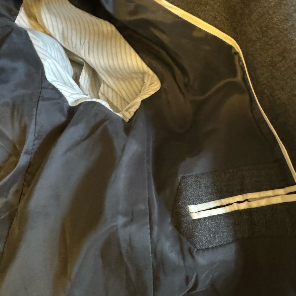Classic Gray Wool Blazer - Picture 7 of 8